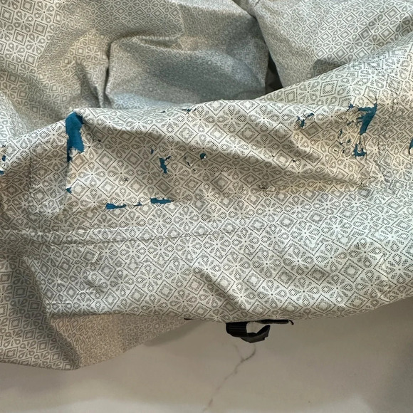 The North Face bright blue wind breaker jacket SZ L UC camping hiking VTG - Picture 13 of 14